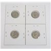 Image 2 : #52 LOT OF 4 1966 CANADA DIME 10 CENTS SILVER