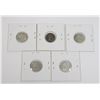 Image 2 : #53 LOT OF 5 1967 CANADA DIME 10 CENTS SILVER COIN