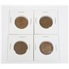 Image 2 : #84 LOT OF 4 CANADA ONE CENT 1915 1916 1917 1918