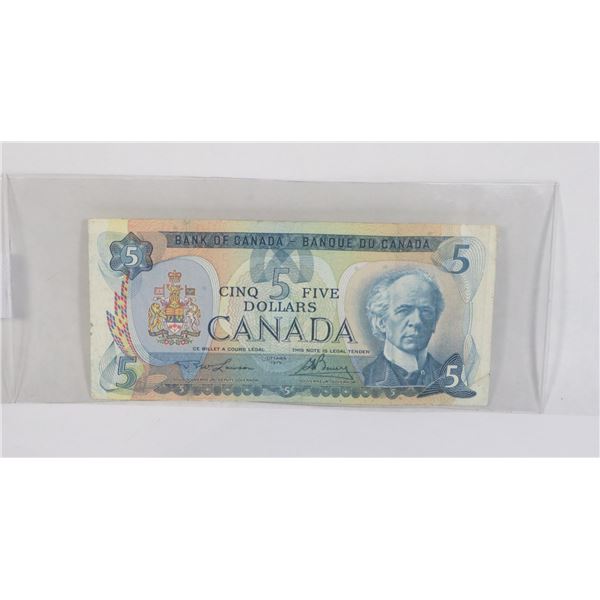 #104 CANADIAN 1979 FIVE DOLLARS $5 BANK OF