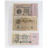 Image 1 : #108 LOT OF THREE GERMAN MARK PAPER MONEY