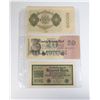 Image 1 : #109 LOT OF THREE GERMAN MARK PAPER MONEY