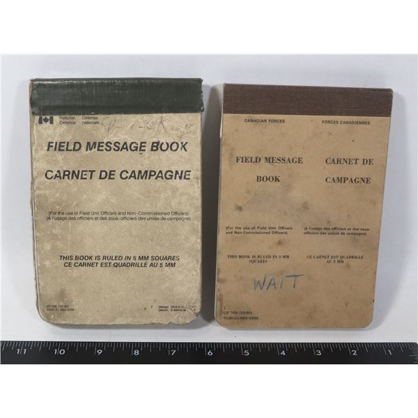 #228CANADIAN MILITARY FIELD MESSAGE BOOKS LOT OF