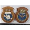 Image 1 : #229 LOT OF 2 ROYAL CANADIAN NAVY PLAQUES SMALL