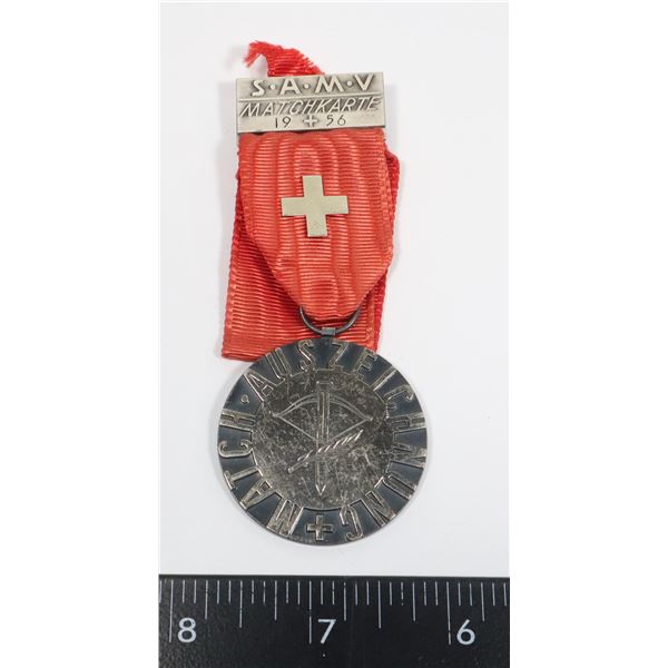 #244 SWISS 1956 ARCHERY MEDAL EUROPEAN