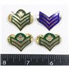 Image 1 : #282 LOT OF 4 USA CANADA RANK INSIGNIA METAL