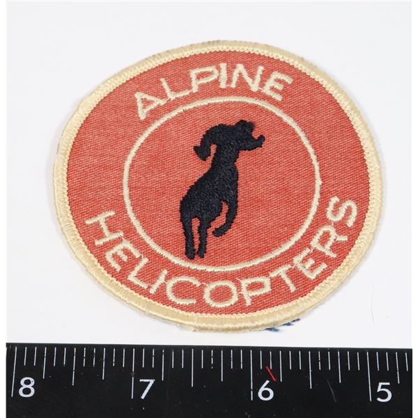 #295 VINTAGE JACKET PATCH ALPINE HELICOPTERS