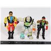 Image 1 : #538 LOT OF 3 LJN 1986 BIONIC SIX ACTION FIGURES