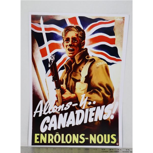 #1022 MODERN REPRINT POSTER WW2 FRENCH