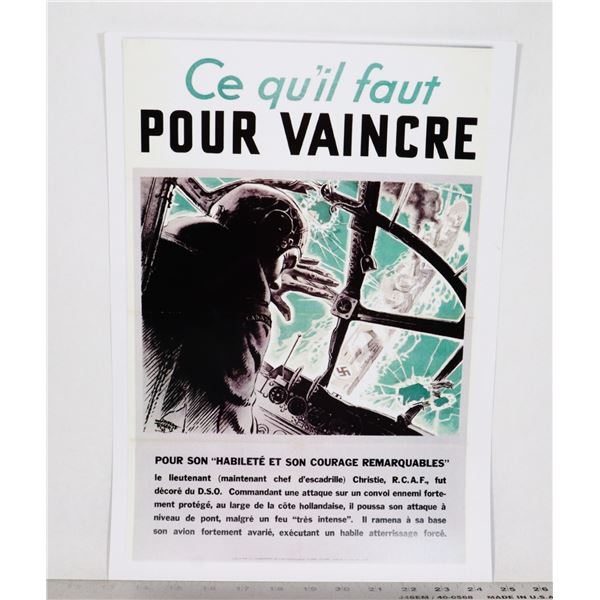 #1026 MODERN REPRINT POSTER WW2 FRENCH