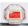 Image 1 : #1162 VINTAGE GLASS ASHTRAY TOPS PIZZA LETHBRIDGE