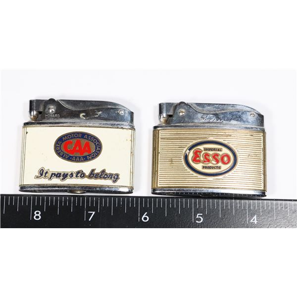 #1183 LIGHTER PAIR VINTAGE CAA IMPERIAL ESSO