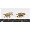 Image 1 : #1224 VINTAGE DOG HOUND CUFFLINKS JEWELRY