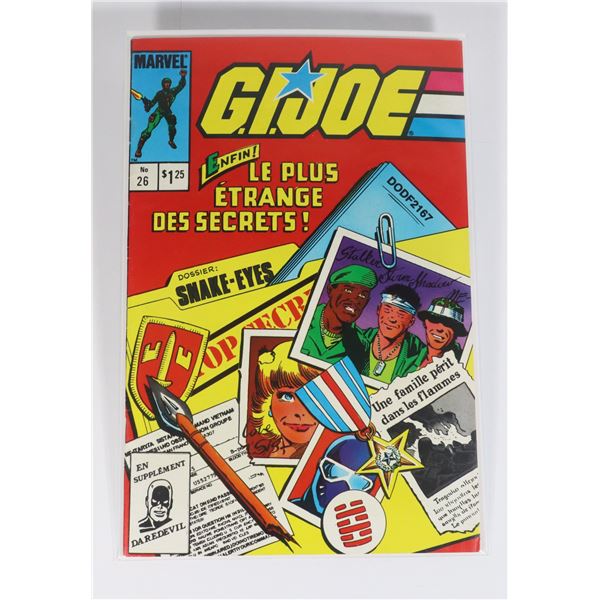 #1279 MARVEL COMICS G.I. JOE #26 FRENCH CANADIAN