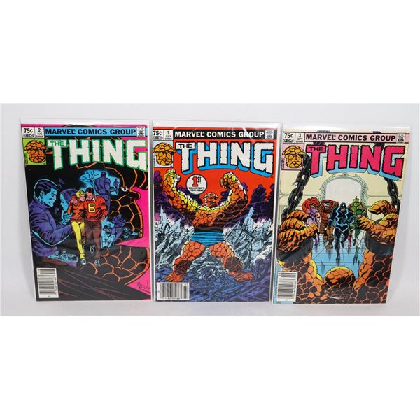 #1441 LOT OF 3 MARVEL COMICS THE THING #1 TO #11