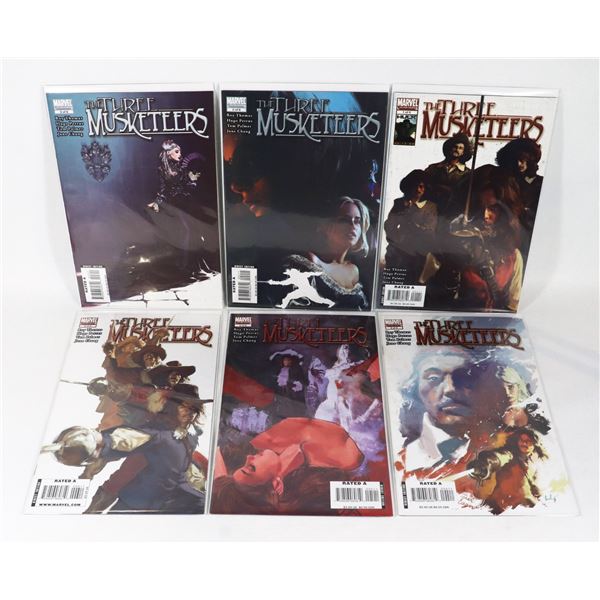 #1474 SET OF 6 MARVEL COMICS THE THREE MUSKETEERS