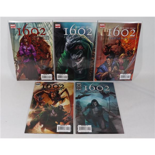 #1476 SET OF 5 MARVEL COMICS 1602 FANTASTIC FOUR