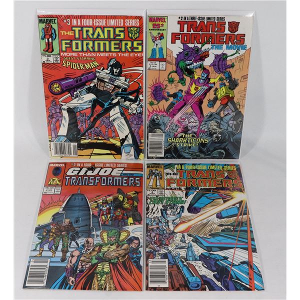 #1477 LOT OF 4 MARVEL COMICS ASSORTED 1980'S