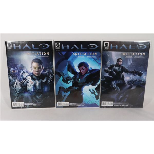 #1483 SET OF 3 DARK HORSE COMICS HALO INITIATION