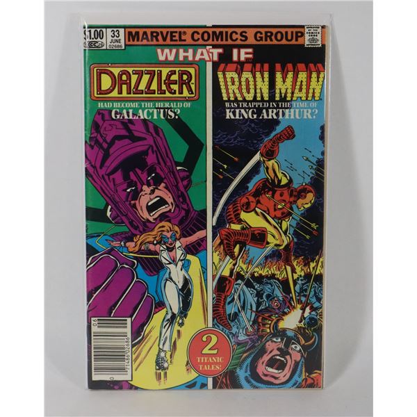 #1598 MARVEL COMICS WHAT IF #33 DAZZLER IRON MAN