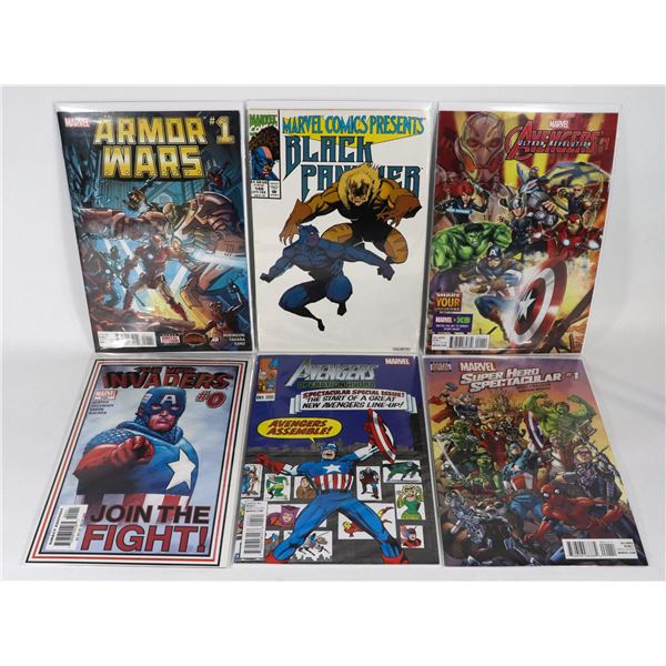 LOT OF 6 ASSORTED MARVEL COMICS INCLUDES