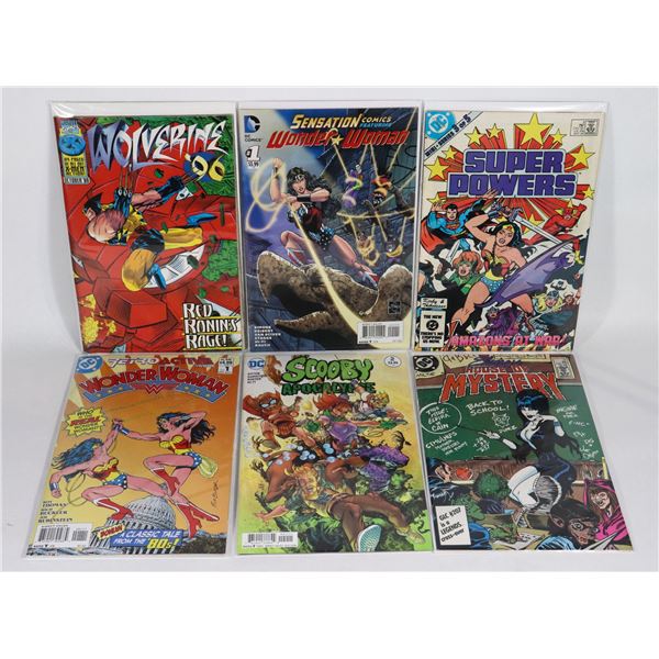LOT OF 6 ASSORTED DC COMICS INCLUDES