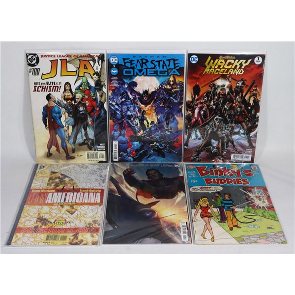 LOT OF 6 ASSORTED DC COMICS INCLUDES