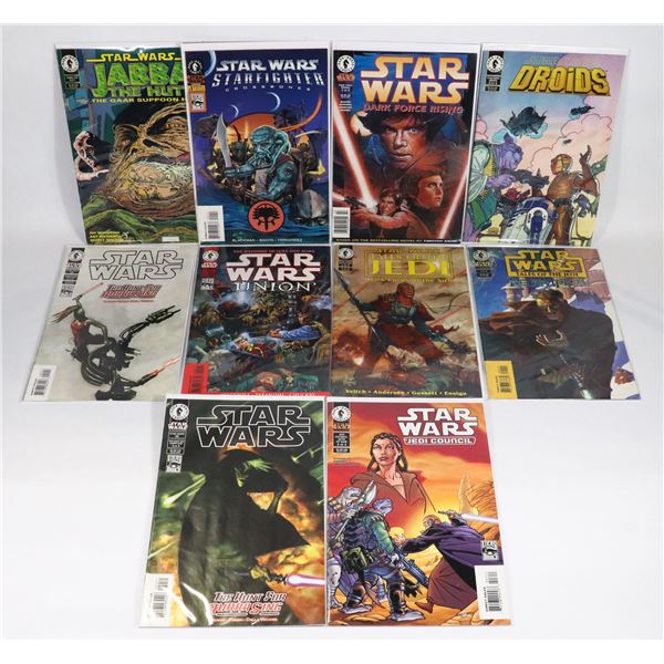 LOT OF 10 ASSORTED STAR WARS COMICS INCLUDES