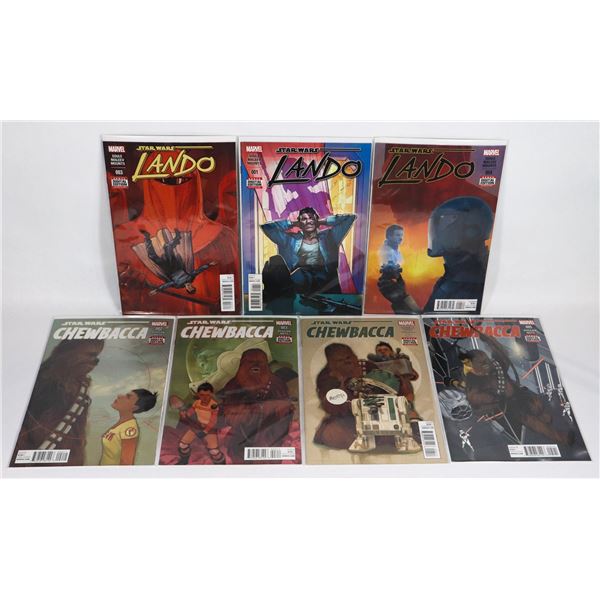 LOT OF 7 STAR WARS COMICS INCLUDES