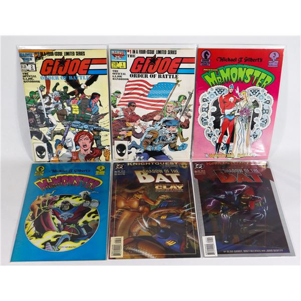 LOT OF 6 COMICS INCLUDES G.I.JOE, MR. MONSTER &