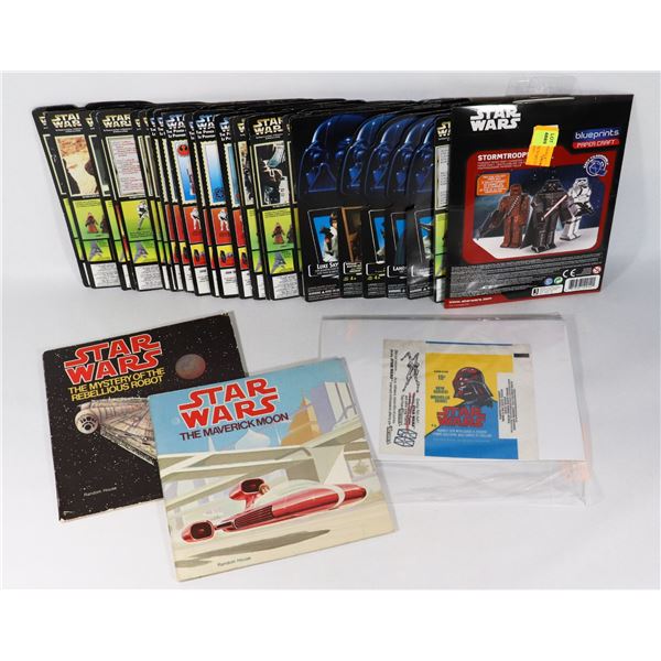 BUNDLE OF STAR WARD COLLECTIBLES INCLUDING CARD