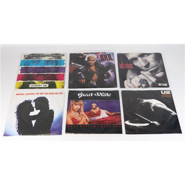 BUNDLE OF RECORD SINGLES INCLUDING MICHAEL JACKSON