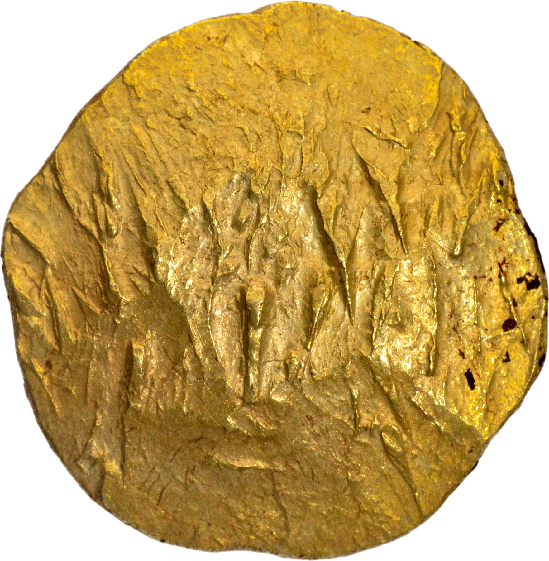 Rare Punch Marked Gold Pagoda Coin of Jayasimha II of Chalukyas of Kalyana.