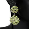 Image 2 : Natural Peridot & Sapphire Earrings