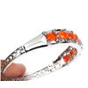Image 2 : Natural Ethopian Orange Opal & Tanzanite Bangle