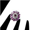 Image 3 : Natural Rhodolite Garnet Tanzanite Ring