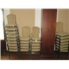 Image 1 : 19-Brown & Tan Metal Stack Chairs - 19 X $