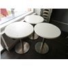 Image 1 : 5-White Round 2-Top Dining Table - 5 X $