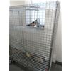 Image 2 : 4' Lockable 2 Door Metro Cage On Wheels - 3 X $