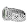 Image 6 : Rolex Mens Stainless Steel Green Diamond Lugs & Emerald Datejust Wristwatch