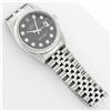 Image 7 : Rolex Mens Stainless Steel Black Diamond 36MM Datejust Wristwatch