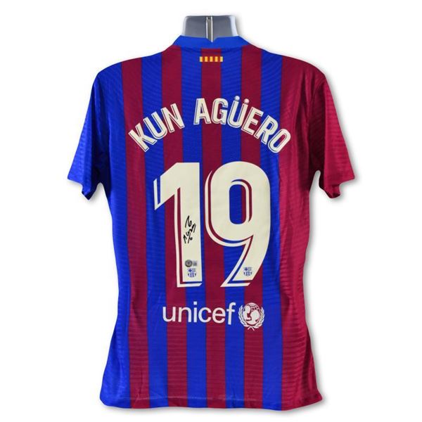 Sergio Aguero Barcelona Jersey (2021 Home) by Aguero, Sergio