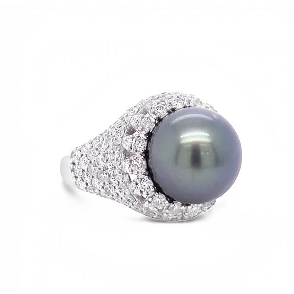 18K Gold Tahitian Pearl Ring