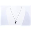 Image 1 : Louis Vuitton Silver-tone Black Monogram Eclipse Collier Necklace