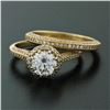 Image 3 : Tacori 18k Gold .79 ctw GIA Round Diamond Solitaire Engagement & Wedding Band Se