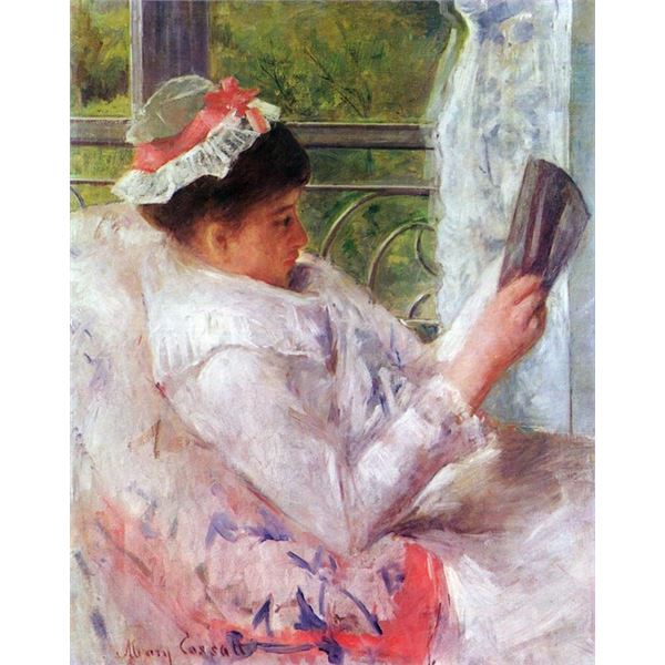 Mary Cassatt - Reading Mrs. (Lydia Cassat)