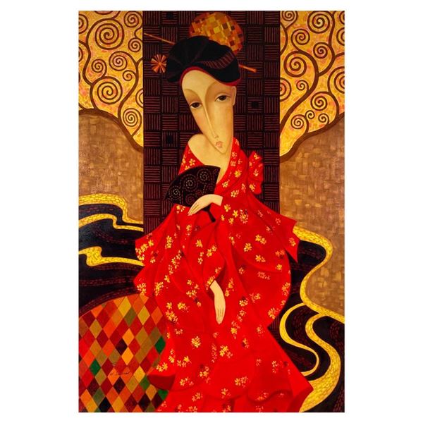 Geisha In Red by Smirnov (1953-2006)