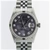 Image 3 : Rolex Mens Stainless Steel Meteorite Diamond And Emerald Datejust Wristwatch