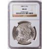 Image 1 : 1885-O $1 American Silver Eagle Dollar Coin NGC MS65
