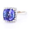 Image 1 : 5.59 ctw Tanzanite and 0.55 ctw Diamond 18K White Gold Ring